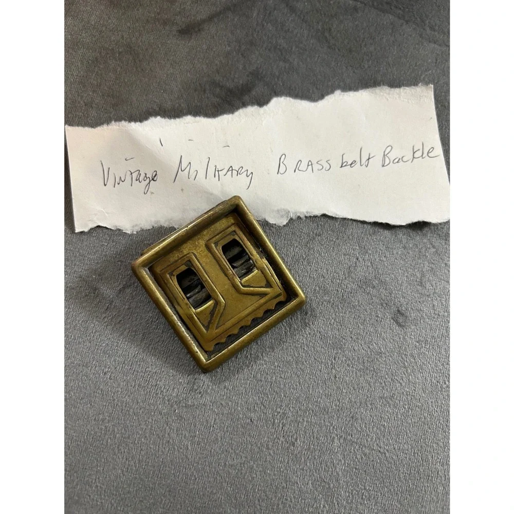 Vintage 1970's US Army Military Brass‎ Belt Buckle